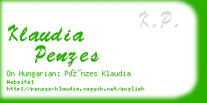 klaudia penzes business card
